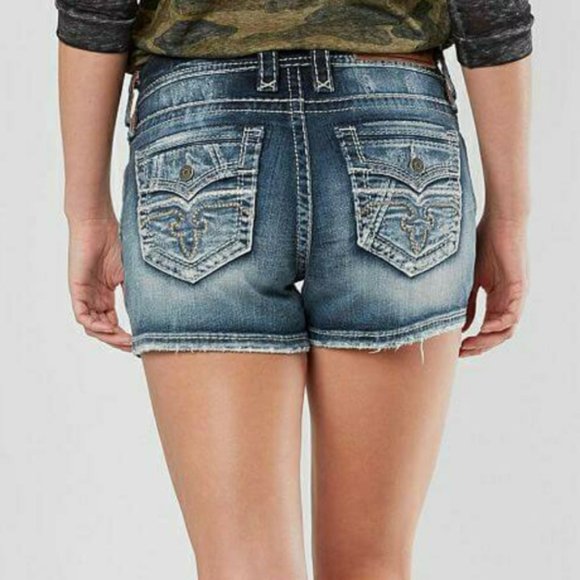 🤘NeW🎸 ROCK REVIVAL MAGNOR EASY SHORTS Size 28 - Picture 2 of 16